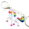 Rainbow Unicorn Keychain • Large Enameled Unicorn Charm • Swivel Keyring and Clip • Rainbow Stripe Mane and Tail • Fantasy Valentine Gift product 2